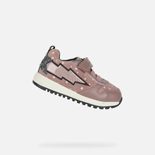 Geox Alben Sneakers Baby Mørkelyserød Sort | 40185-GBZA