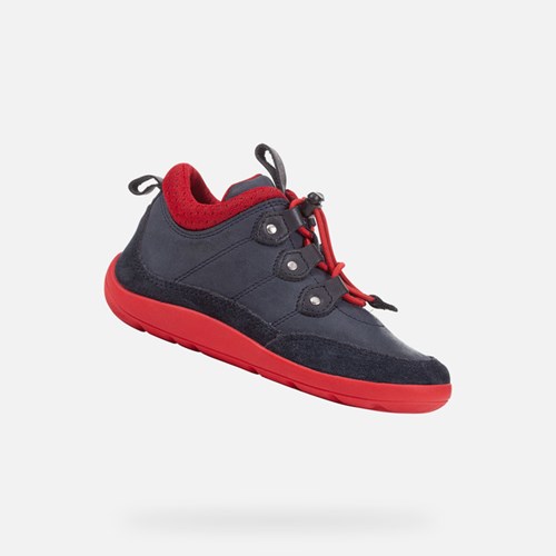 Geox Barefeel Sneakers Pige Mørkeblå Rød | 63849-ICEY