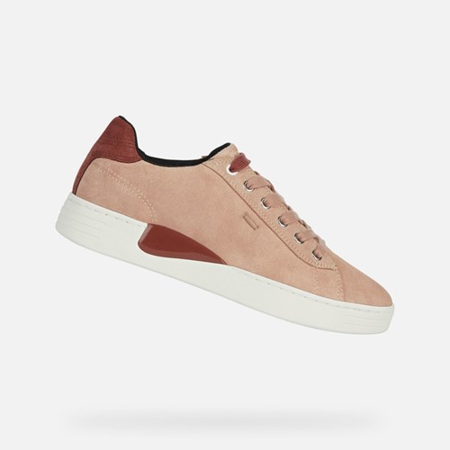 Geox Lauressa Sneakers Dame Mørkelyserød | 75814-GNJU