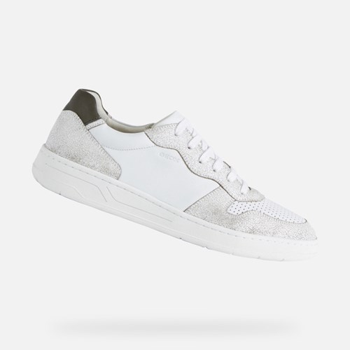 Geox Magnete Sneakers Herre Hvide Lyseolivengrøn Grøn | 74902-JASD