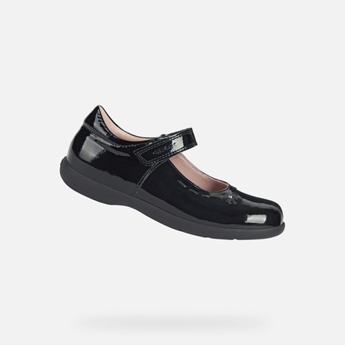 Geox Naimara Ballerina Sko Pige Sort | 54068-NYCA