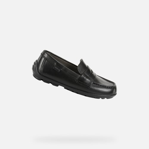 Geox New Fast Slip On Sko Drenge Sort | 97148-ZPRL