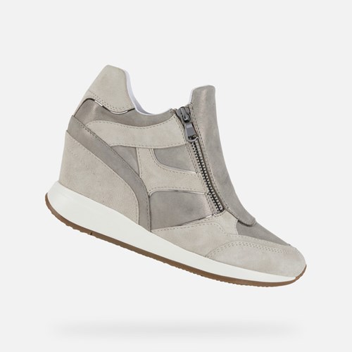 Geox Nydame Sneakers Dame Taupe / Ice | 89317-HVCK