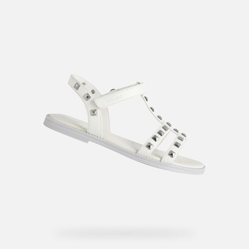 Geox Sandal Karly Sandaler Pige Hvide | 80246-ODHR