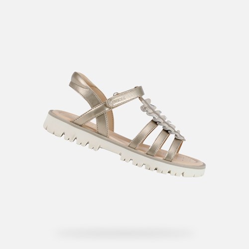 Geox Sandal Starblush Sandaler Pige Platin | 15239-YKXJ