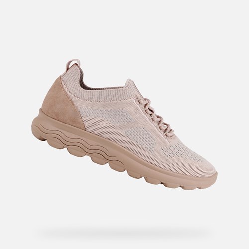 Geox Spherica Sneakers Dame Mørkelyserød | 89705-XIFT