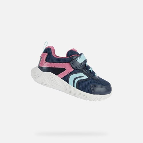 Geox Sprintye Sneakers Baby Mørkeblå Fuchsia | 75491-HPUG