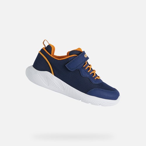 Geox Sprintye Sneakers Drenge Mørkeblå Orange | 20468-NFHY