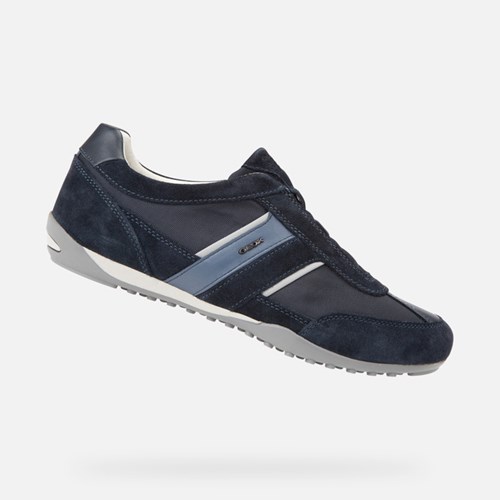 Geox Wells Sneakers Herre Mørkeblå | 82164-ULNA