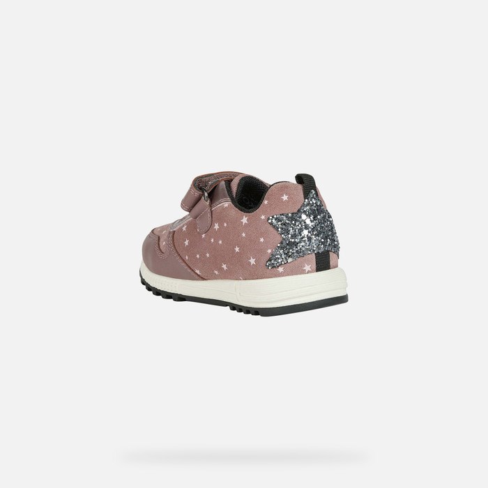 Geox Alben Sneakers Baby Mørkelyserød Sort | 40185-GBZA