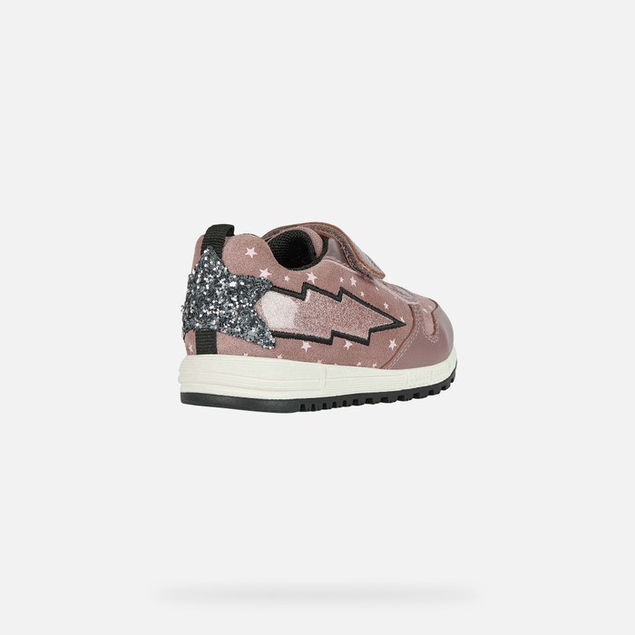 Geox Alben Sneakers Baby Mørkelyserød Sort | 40185-GBZA