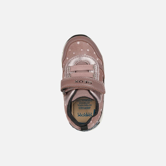 Geox Alben Sneakers Baby Mørkelyserød Sort | 40185-GBZA