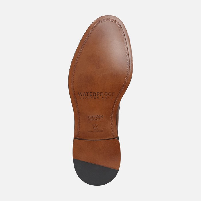 Geox Artenova Formelle Sko Herre Cognac | 67190-DFGC