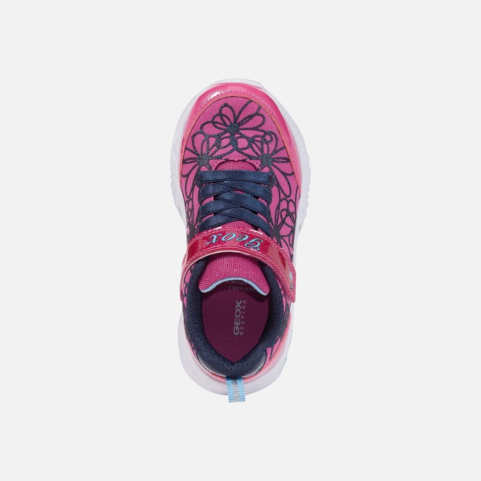 Geox Assister Sneakers Pige Fuchsia Mørkeblå | 02617-MSWP