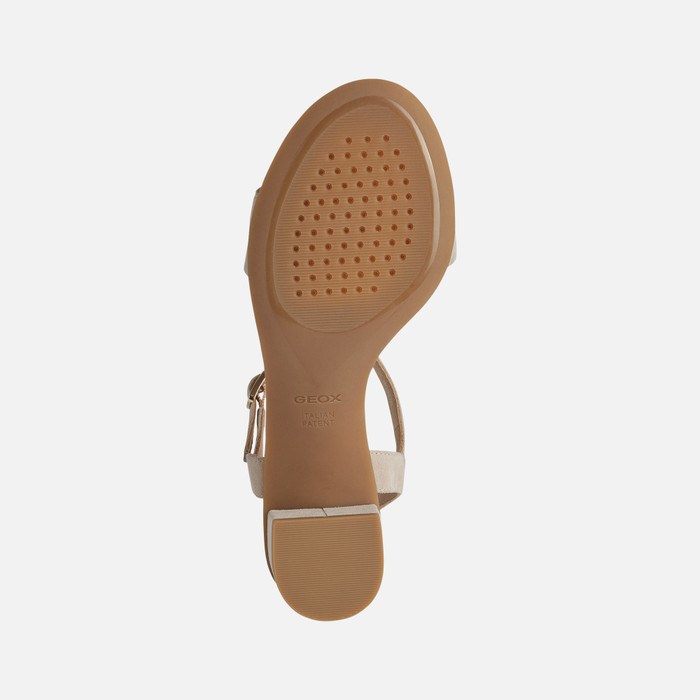 Geox Aurely 50 Sandaler Dame Hudfarvet | 53094-NRZA