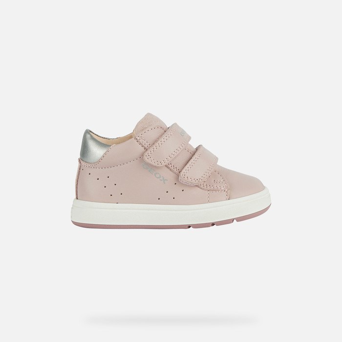 Geox Biglia Sneakers Baby Lyserød Sølv | 20957-BLEC