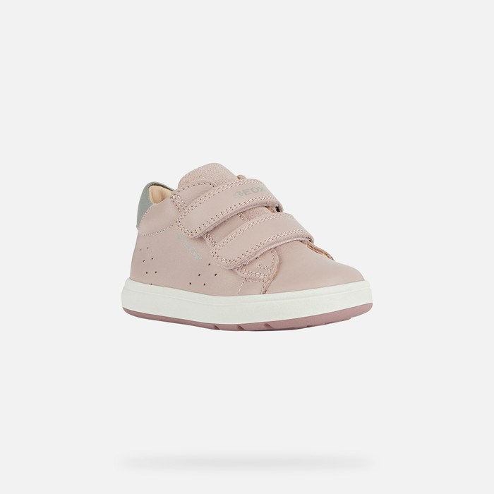 Geox Biglia Sneakers Baby Lyserød Sølv | 20957-BLEC