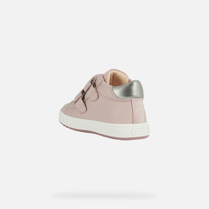 Geox Biglia Sneakers Baby Lyserød Sølv | 20957-BLEC