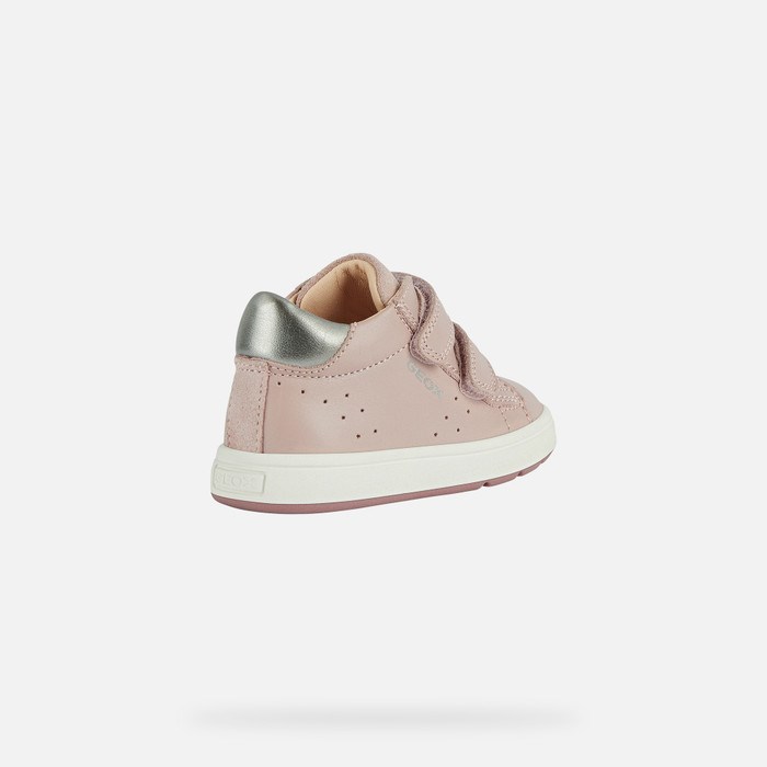 Geox Biglia Sneakers Baby Lyserød Sølv | 20957-BLEC