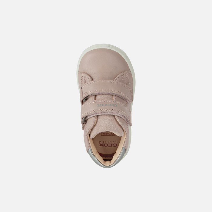 Geox Biglia Sneakers Baby Lyserød Sølv | 20957-BLEC