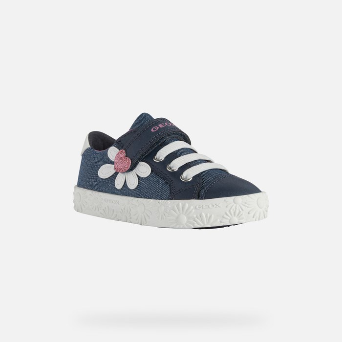 Geox Ciak Sneakers Pige Mørkeblå | 17248-VWJM