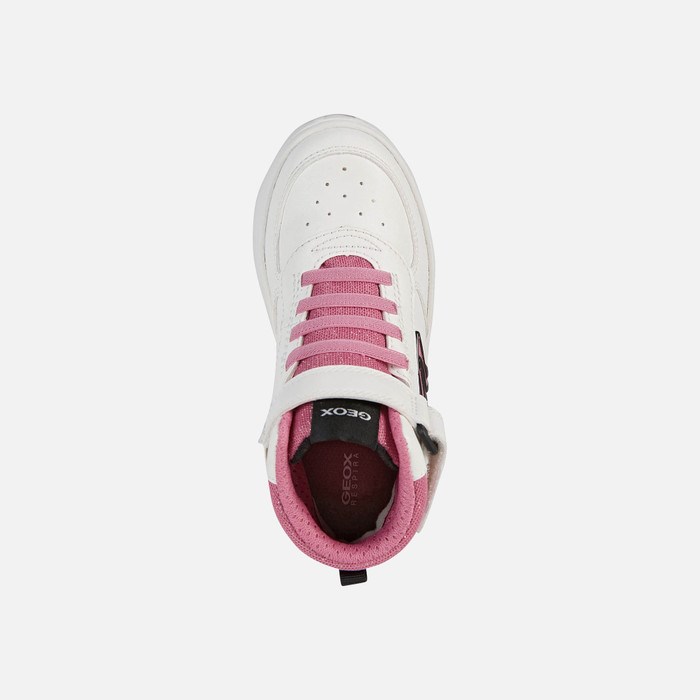 Geox Djrock Sneakers Pige Hvide Fuchsia | 49720-KIEV