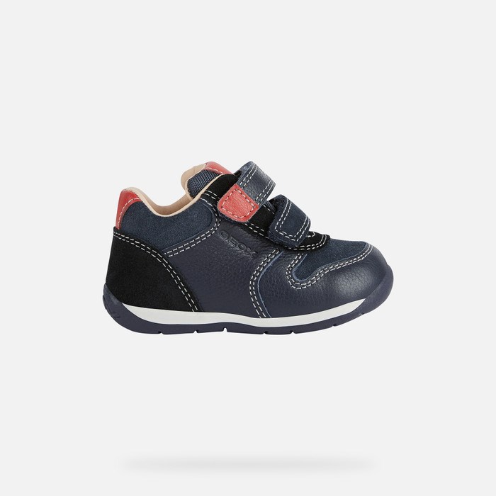 Geox Each Sneakers Baby Mørkeblå Rød | 15738-GTMS