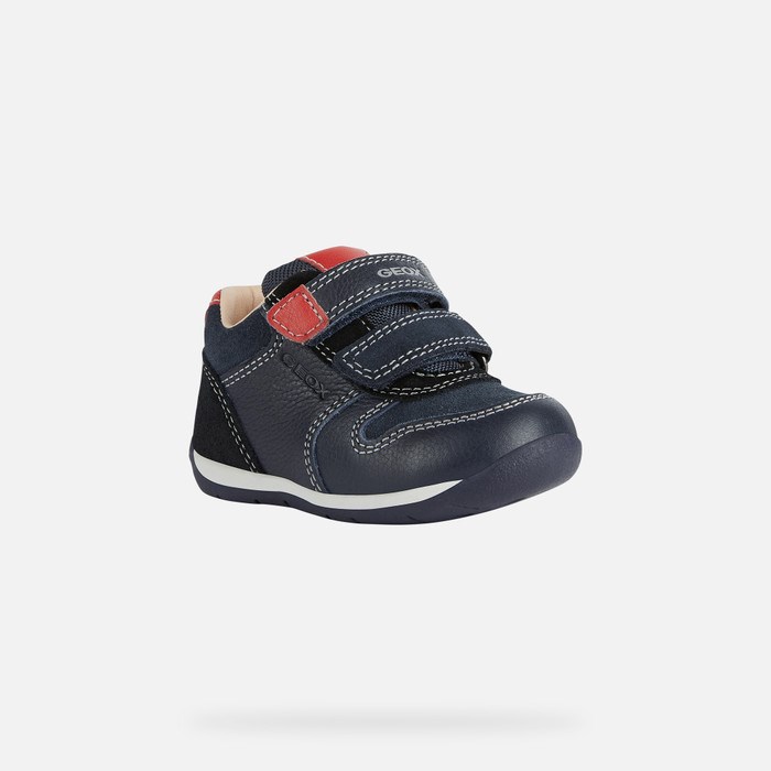 Geox Each Sneakers Baby Mørkeblå Rød | 15738-GTMS