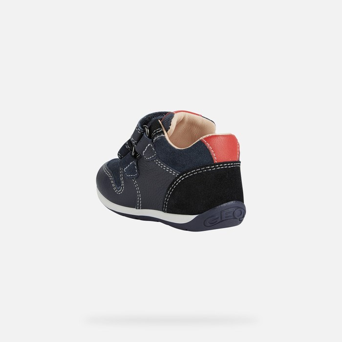 Geox Each Sneakers Baby Mørkeblå Rød | 15738-GTMS