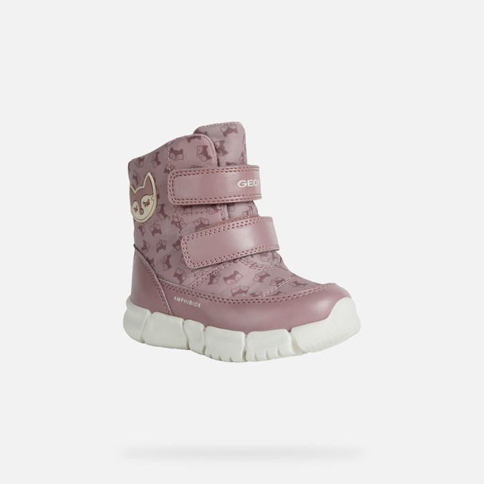 Geox Flexyper Abx Mid-calf Boots Baby Mørkelyserød | 83062-BUOM