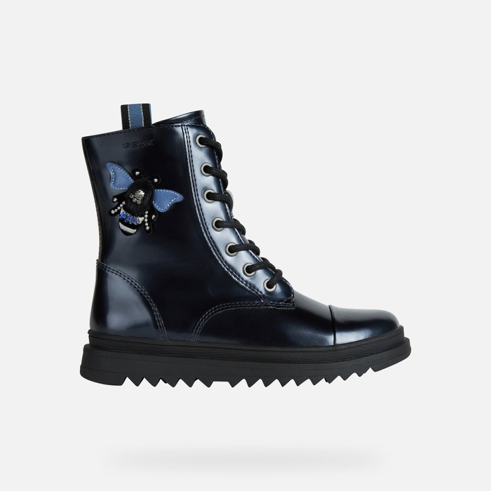 Geox Gillyjaw Mid-calf Boots Pige Mørkemørkeblå | 56192-VLPR