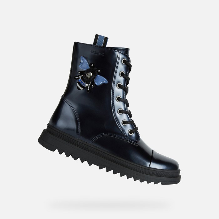 Geox Gillyjaw Mid-calf Boots Pige Mørkemørkeblå | 56192-VLPR