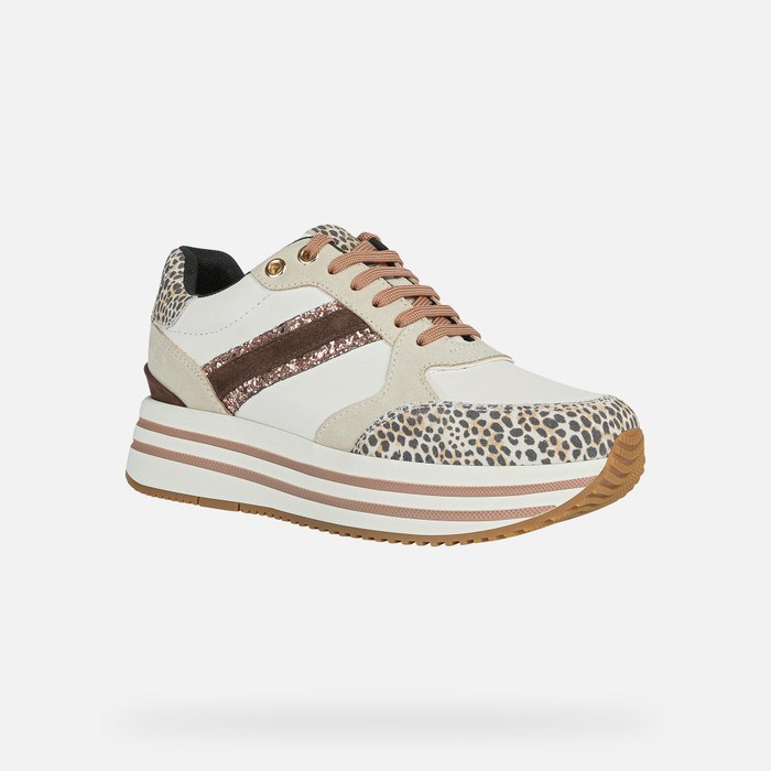 Geox Kency Sneakers Dame Hvide | 20947-NWKO