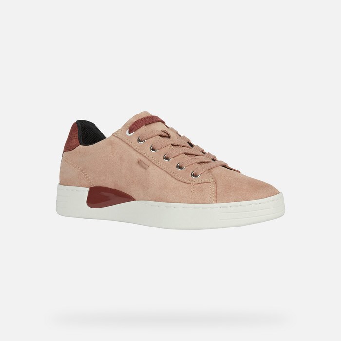 Geox Lauressa Sneakers Dame Mørkelyserød | 75814-GNJU