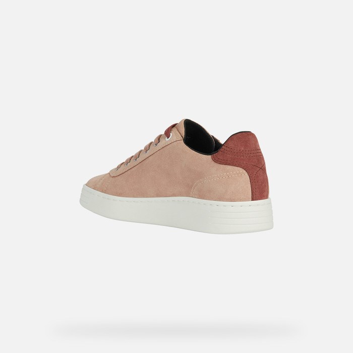 Geox Lauressa Sneakers Dame Mørkelyserød | 75814-GNJU