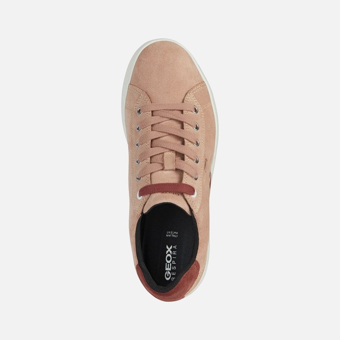 Geox Lauressa Sneakers Dame Mørkelyserød | 75814-GNJU