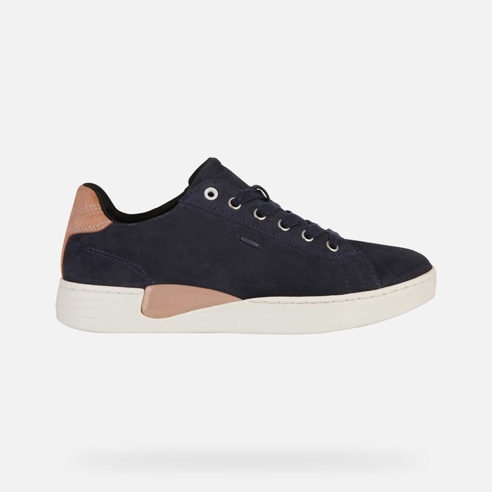 Geox Lauressa Sneakers Dame Mørkemørkelyserød | 20961-FOHY