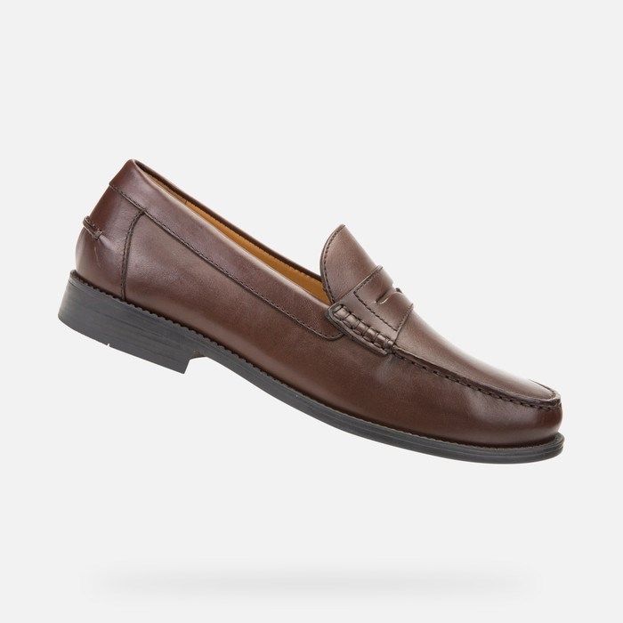 Geox New Damon Loafers Herre Mørkebrune | 84026-XMYS