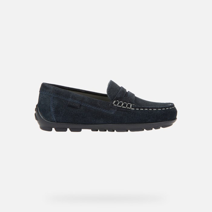 Geox New Fast Loafers Drenge Mørkeblå | 62134-POJK