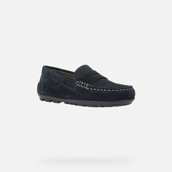 Geox New Fast Loafers Drenge Mørkeblå | 62134-POJK