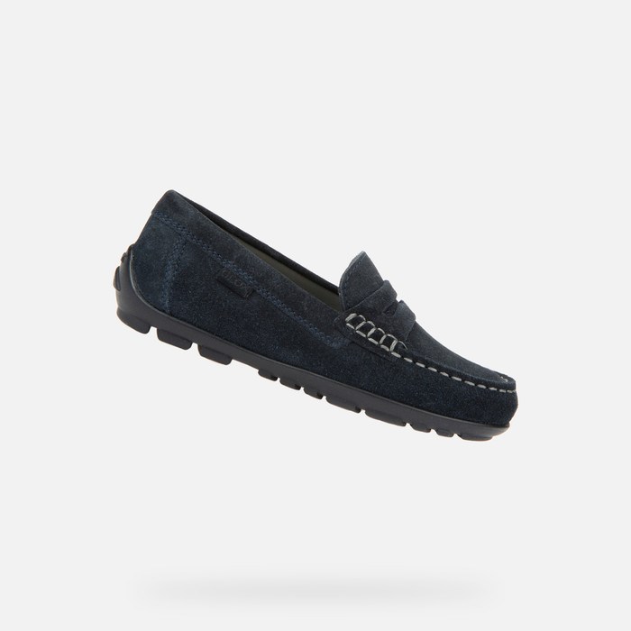 Geox New Fast Loafers Drenge Mørkeblå | 62134-POJK