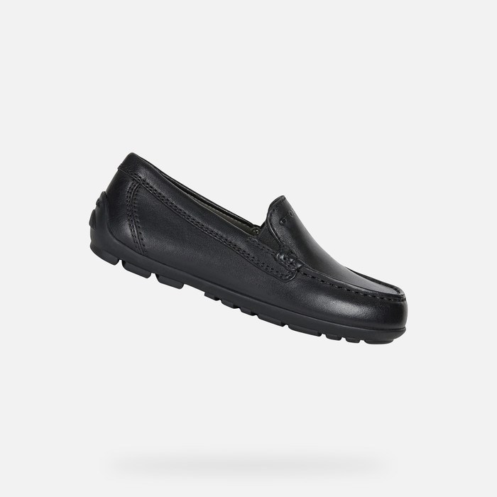 Geox New Fast Loafers Drenge Sort | 18647-PNUZ