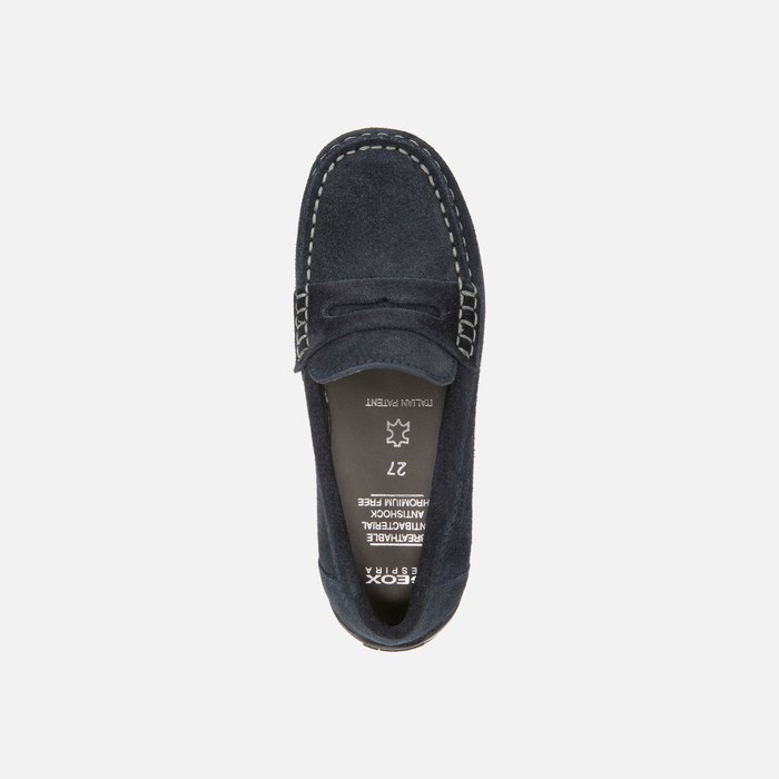 Geox New Fast Slip On Sko Drenge Mørkeblå | 61729-TLSB