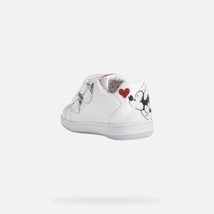 Geox New Flick Sneakers Baby Hvide | 45108-BYKO