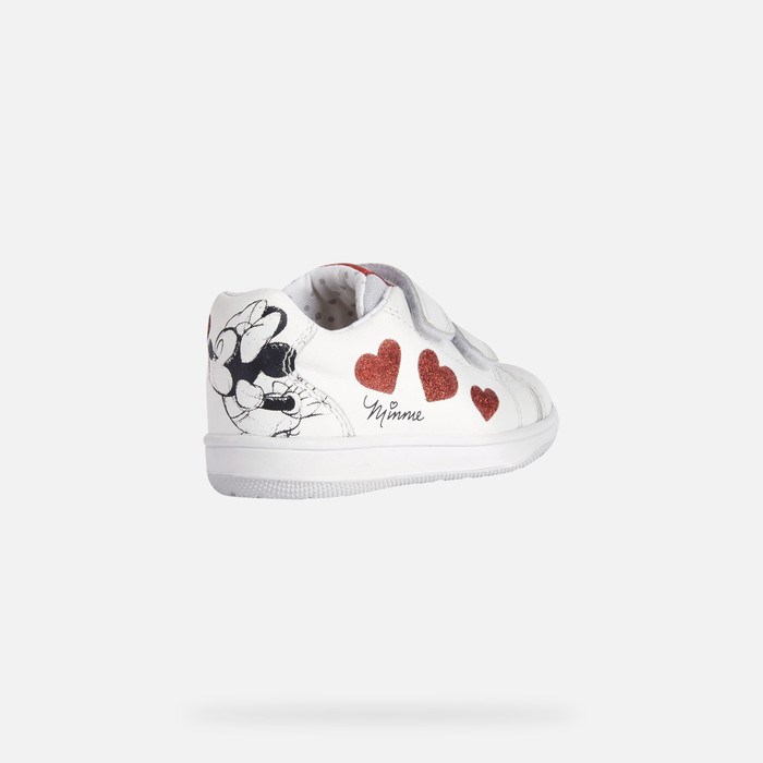 Geox New Flick Sneakers Baby Hvide | 45108-BYKO