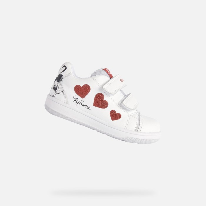 Geox New Flick Sneakers Baby Hvide | 45108-BYKO