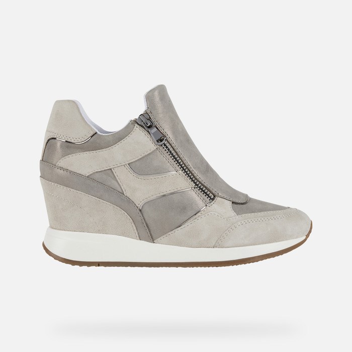 Geox Nydame Sneakers Dame Taupe / Ice | 89317-HVCK