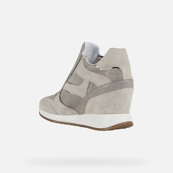 Geox Nydame Sneakers Dame Taupe / Ice | 89317-HVCK