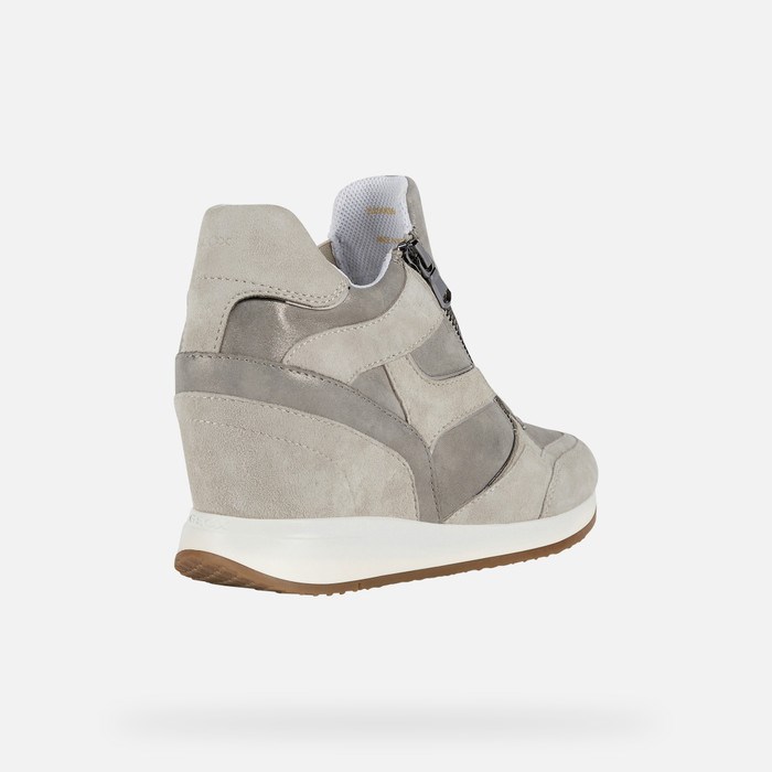 Geox Nydame Sneakers Dame Taupe / Ice | 89317-HVCK