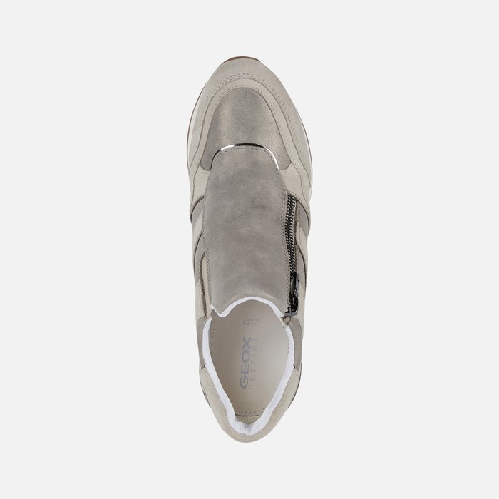 Geox Nydame Sneakers Dame Taupe / Ice | 89317-HVCK